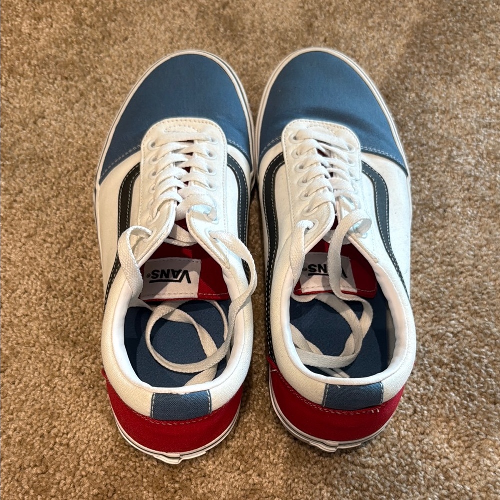 Vans Red, White & Blue Canvas Skate Sneakers - Picture 2 of 3